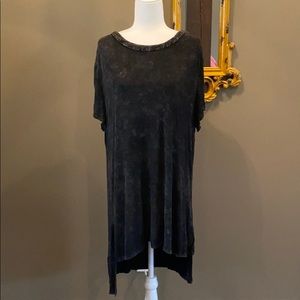 Black acid wash dress